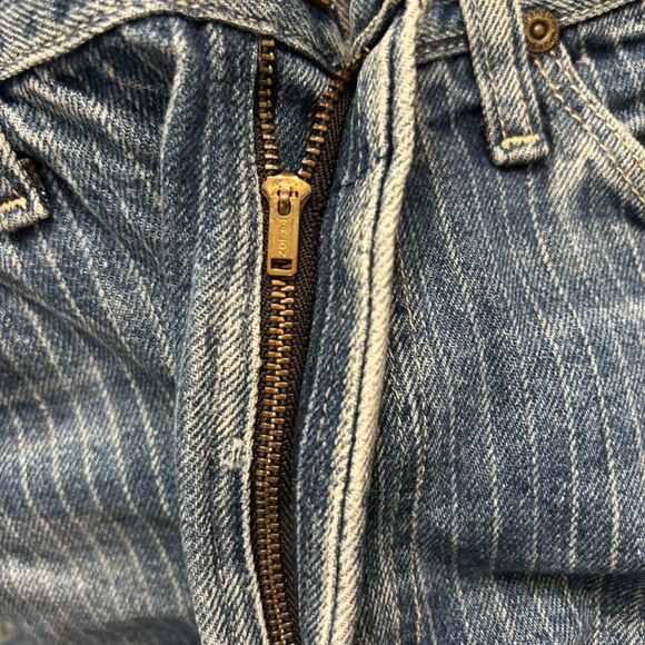 RARE Vintage Wrangler USA Jeans 29x30 Talon Zip | Slim Fit Stripe Grunge Denim W - Picture 6 of 15